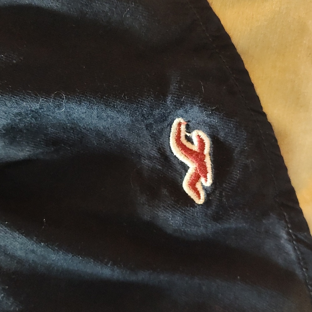 Hollister Women's Navy Blue Ruffle Top - Picture 4 of 5